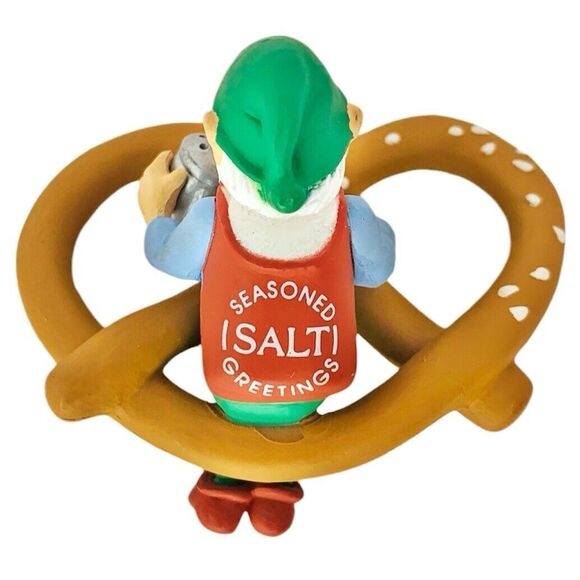Hallmark Keepsake Ornament Seasoned Greetings Elf & Pretzel Christmas Tree 1987 - Picture 2 of 10